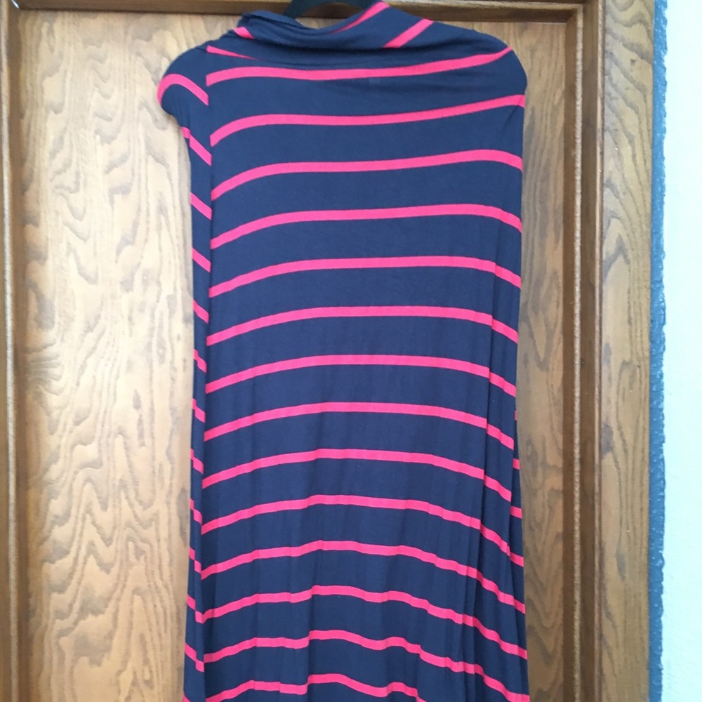 Navy and coral Maxi Skirt